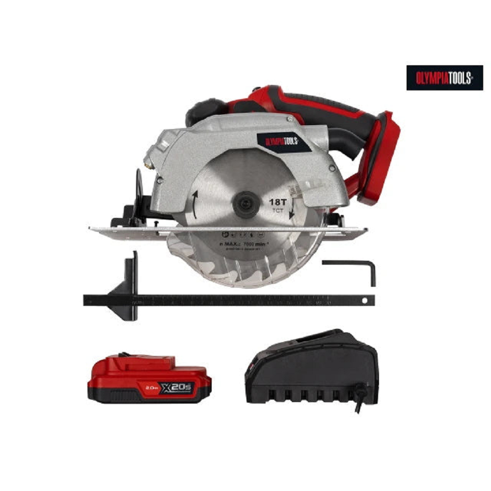 Olympia Tools X20SCS1 X20s Circular Saw 20V with 1 x 2Ah Battery - Premium Power Saws from Olympia Tools - Just $88.99! Shop now at W Hurst & Son (IW) Ltd