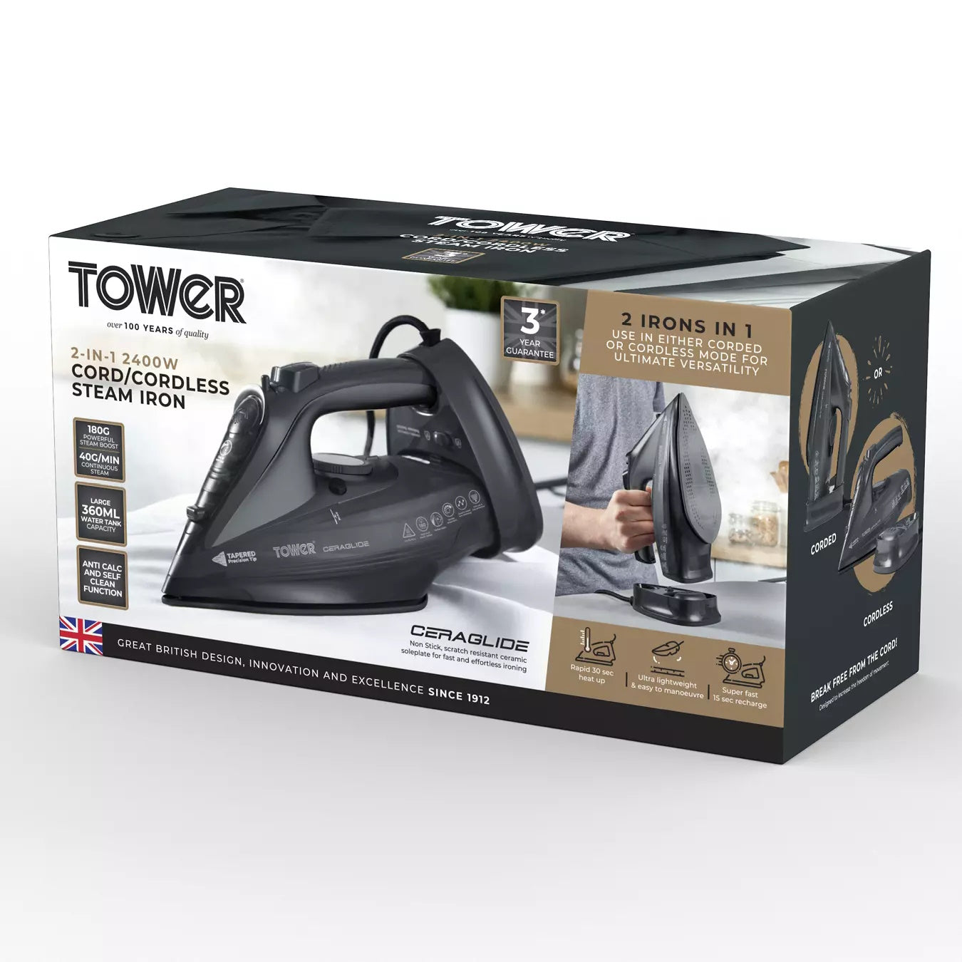 cordless steam iron box