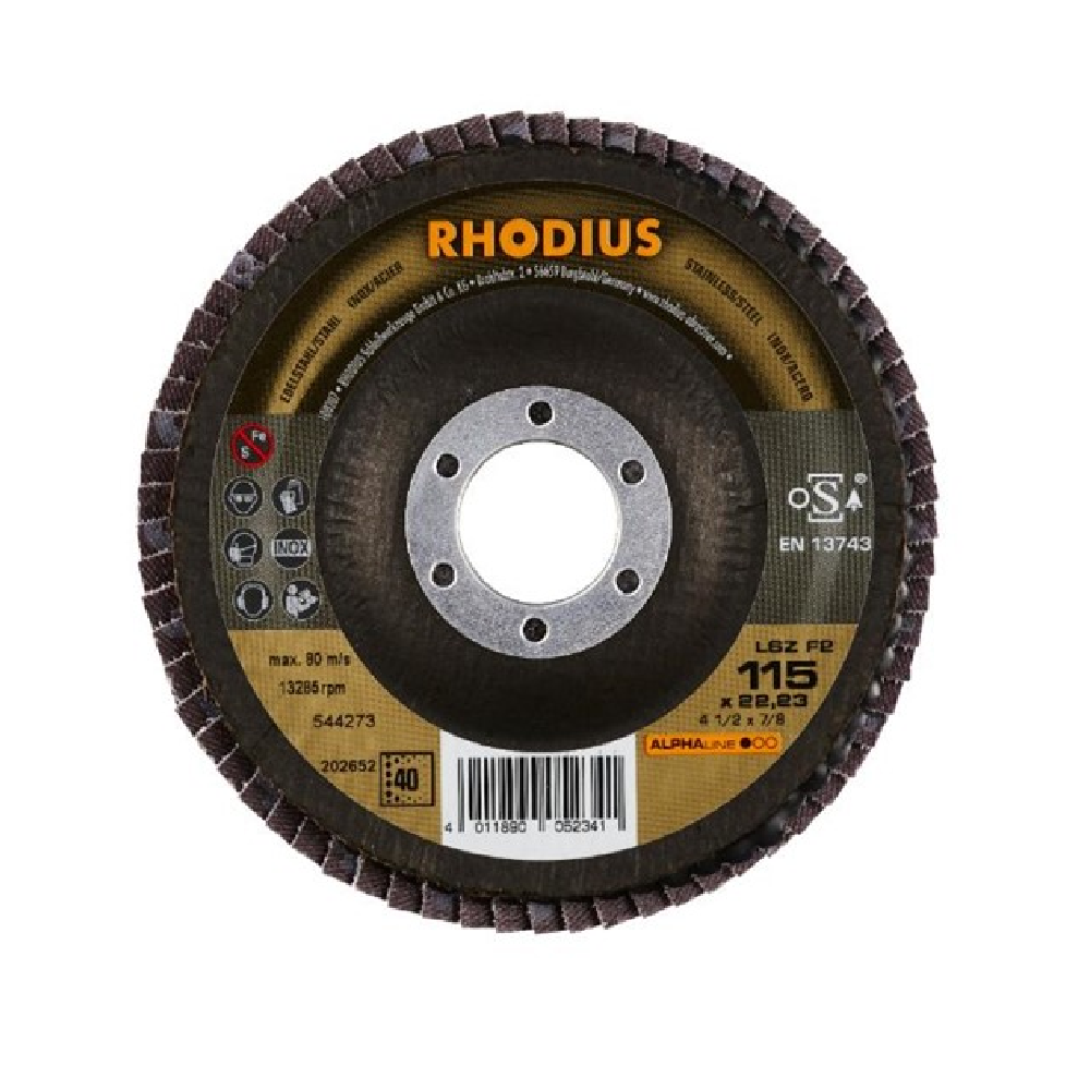 Rhodius Flap Disc 40 Grit Packet of 10 - Premium Sanding from Brian Hyde - Just $24.95! Shop now at W Hurst & Son (IW) Ltd