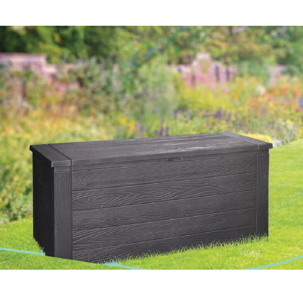 Woody Y54400980 Plastic Storage Box Black - 120x46x58cm - Premium Garden Storage from Koopman - Just $58.99! Shop now at W Hurst & Son (IW) Ltd
