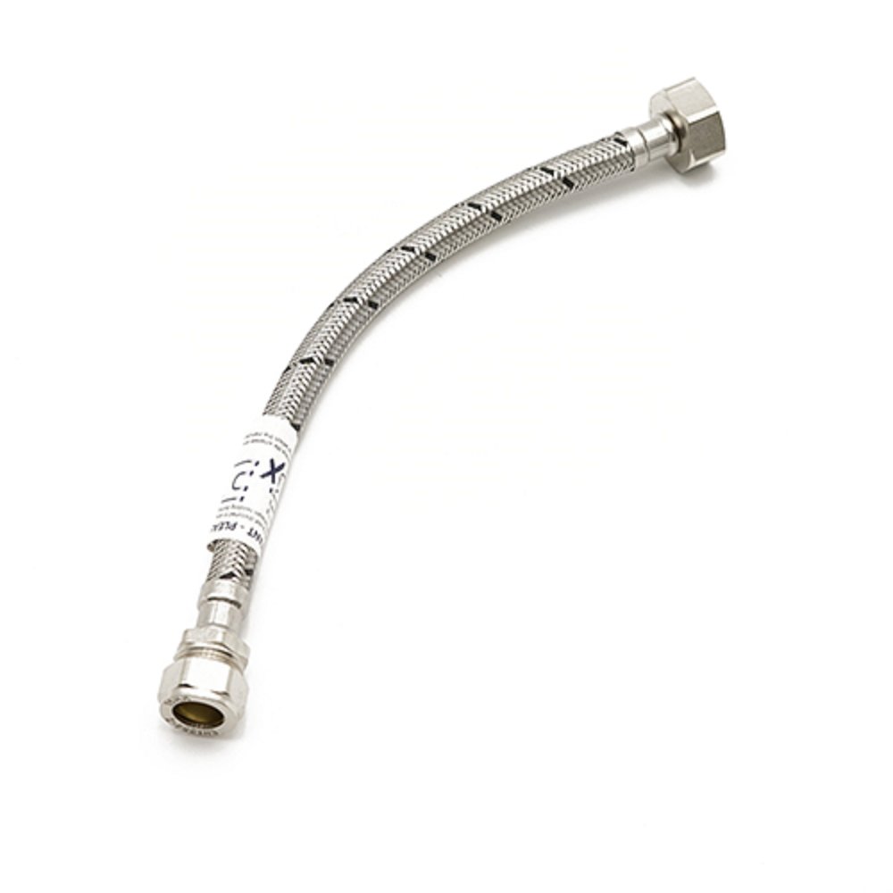 15mm X 1/2in x 300mm Flex Tap Con c/w Valve - Part No. 29030047 - Premium pipe from Mueller Primaflow - Just $4.75! Shop now at W Hurst & Son (IW) Ltd