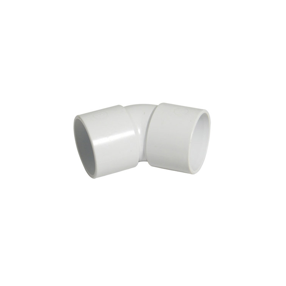 Floplast ABS Solvent Weld 135 Degree Obtuse Bend 40mm White