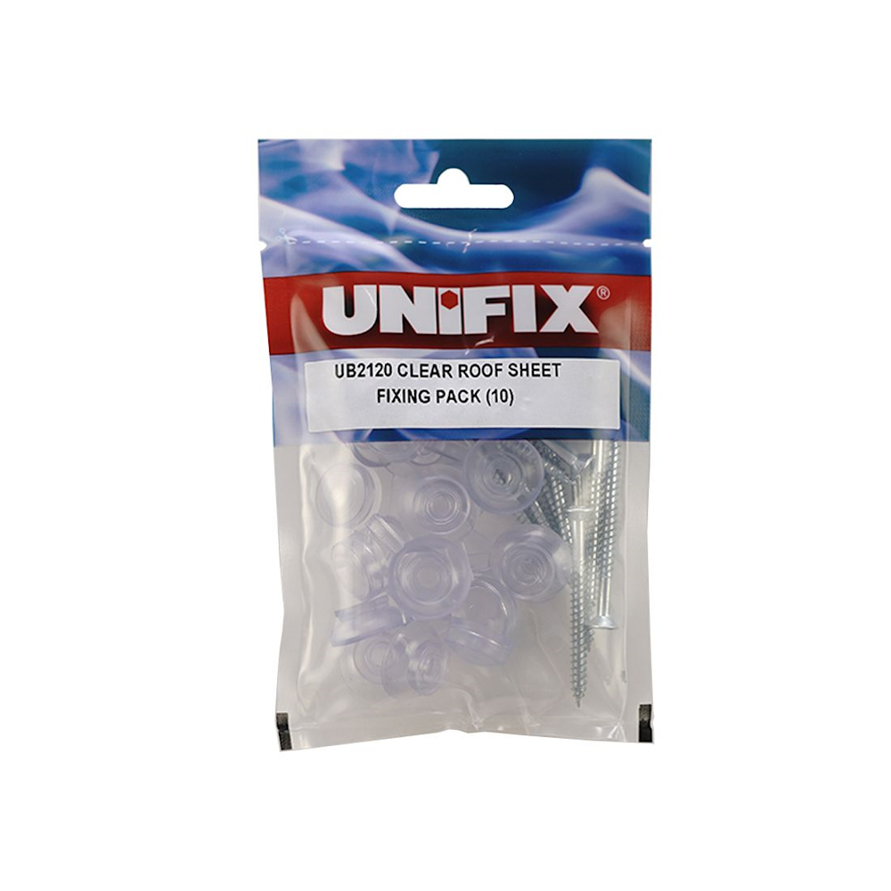 Clear UB2120 Roof Sheet Fixing Pack Pkt10 - Premium Fixing from Unifix - Just $2.50! Shop now at W Hurst & Son (IW) Ltd