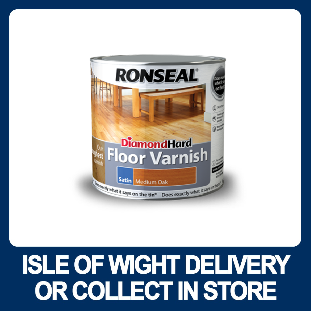 Ronseal Diamond Hard Floor Varnish Medium Oak 2.5Ltr - Premium Varnish Clear Gloss from RONSEAL - Just $46.99! Shop now at W Hurst & Son (IW) Ltd