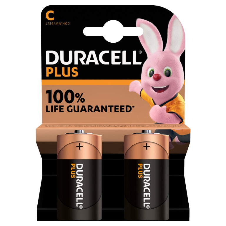 Duracell C Size Battery - Pack of 2 - Premium Size C Batteries from Duracell - Just $3.6! Shop now at W Hurst & Son (IW) Ltd