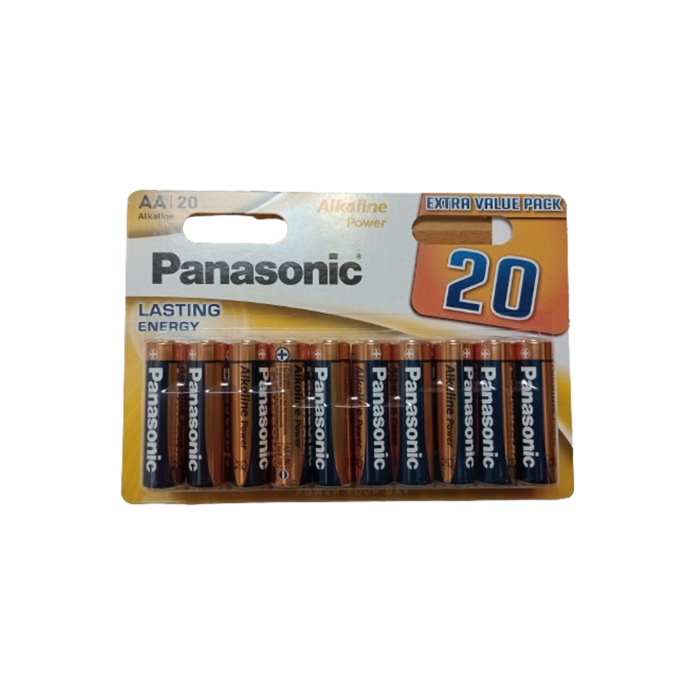 Panasonic PANALR6B20 AA Extra Value Pack of 20 Batteries
