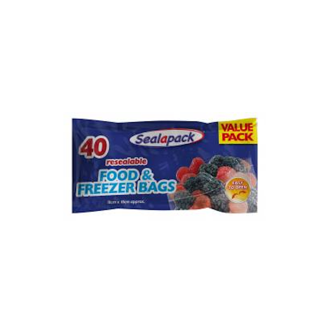 Resealable  Freezer Bags Pack of 40