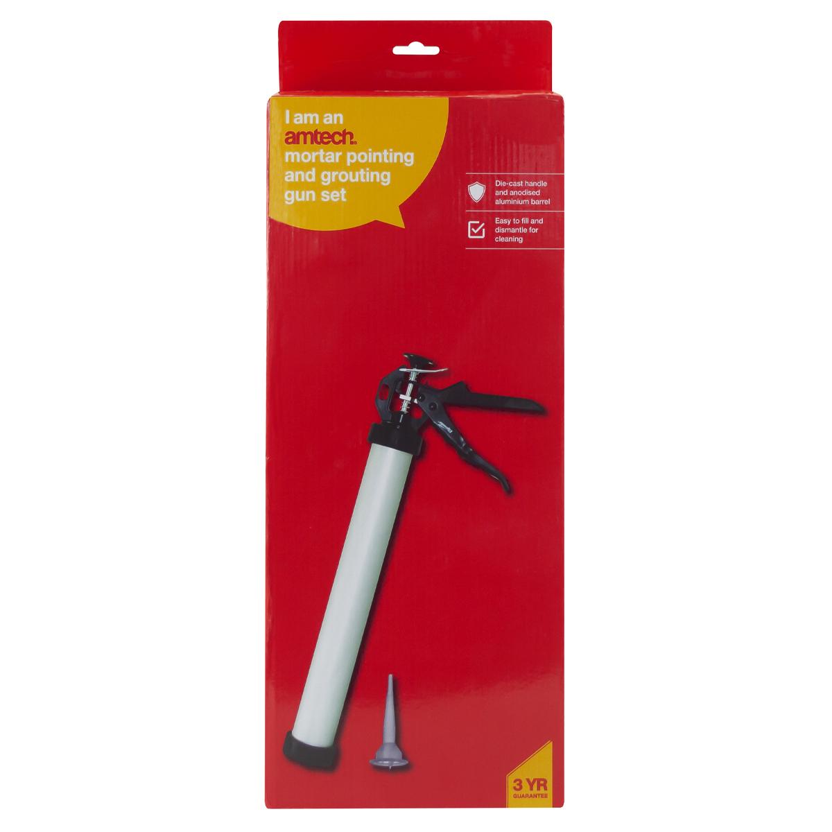 Amtech H2175 Heavy Duty Mortar Pointing and Grouting Gun Set - Premium Builders from DK Tools - Just $11.99! Shop now at W Hurst & Son (IW) Ltd