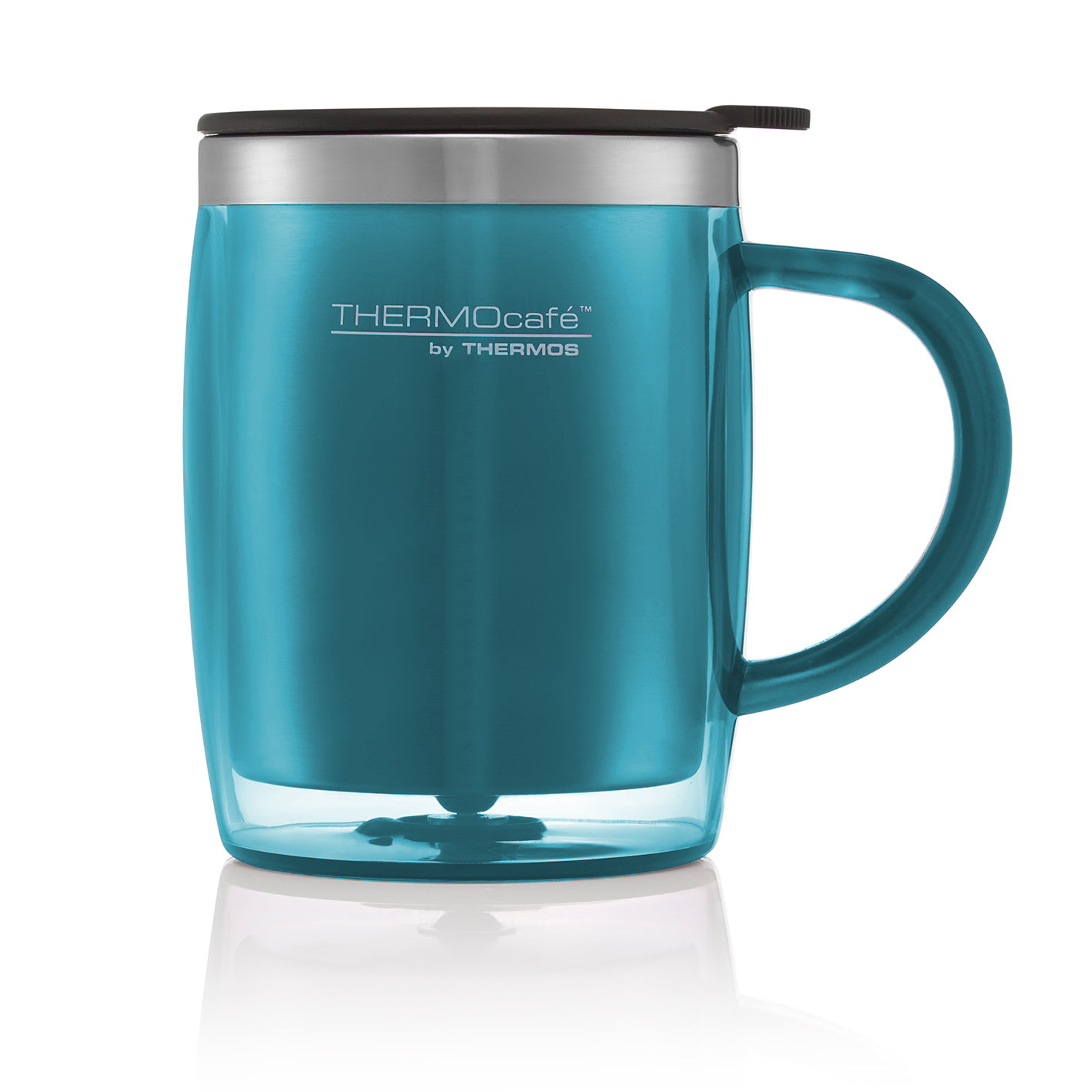 Thermocafe 105214 Insulated Desk Mug 450ml - Lagoon - Premium Travel from THERMOS - Just $9.5! Shop now at W Hurst & Son (IW) Ltd