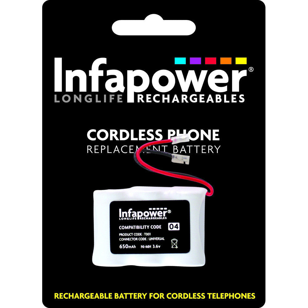 Infapower T001 Cordless Phone Replacement Battery - Premium Cordless Phone Batteries from INFAPOWER - Just $1.99! Shop now at W Hurst & Son (IW) Ltd