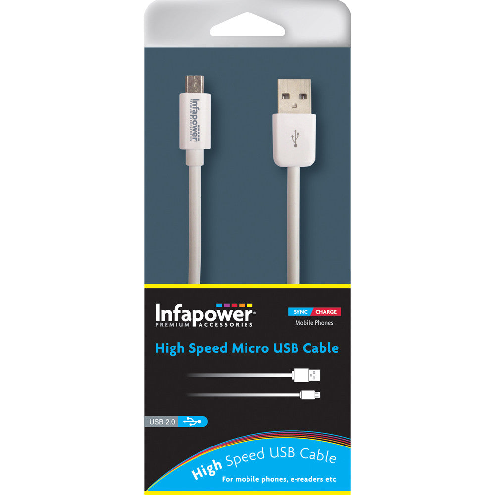 Infapower P021 High Speed Micro USB Cable - Premium Mobile Phone Accs from INFAPOWER - Just $1.99! Shop now at W Hurst & Son (IW) Ltd