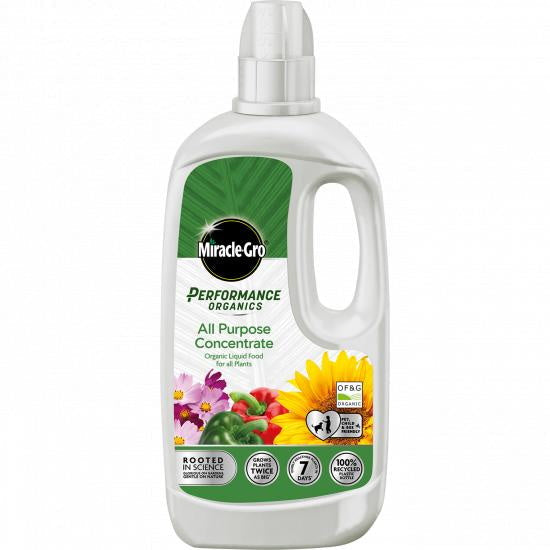 Miracle Gro Performance Organics All Purpose Liquid Plant Food 1Ltr - Premium Plant Food from Miracle-Gro - Just $7.2! Shop now at W Hurst & Son (IW) Ltd