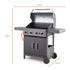 Tower T978502 Stealth 4000 Four Burner BBQ with Side Burner - Premium Gas Barbecues from Tower - Just $324.00! Shop now at W Hurst & Son (IW) Ltd