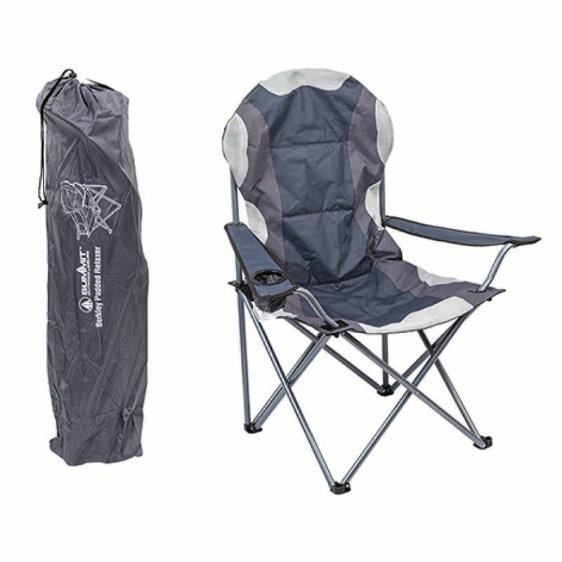 Summit 633111 Berkley Padded Relaxer Chair - Grey - Premium Folding Chairs from Summit - Just $45.00! Shop now at W Hurst & Son (IW) Ltd