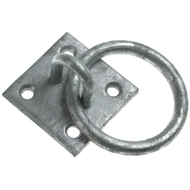Eliza Tinsley 3473-222 Ring On Square Plate Galv 50mm - Premium Chain / Rope Fittings from eliza tinsley - Just $2.46! Shop now at W Hurst & Son (IW) Ltd