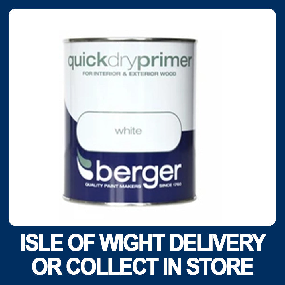 Berger Quick Dry Primer Undercoat White - 750ml - Premium Primer / Undercoat from Berger - Just $11.99! Shop now at W Hurst & Son (IW) Ltd