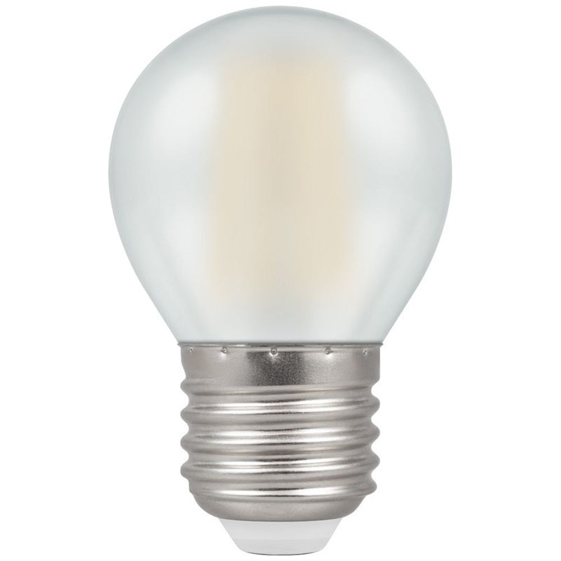 Crompton ES LED Filament Round 5 Watt Warm White Pearl - Premium B from CROMPTON - Just $4.30! Shop now at W Hurst & Son (IW) Ltd