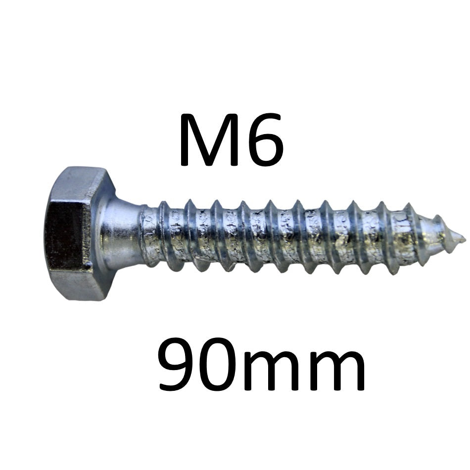 M6 Coach Screws with Hex Head ZP - Various Lengths - Premium M6 Coach Screw from Olympic Fixings - Just $0.07! Shop now at W Hurst & Son (IW) Ltd