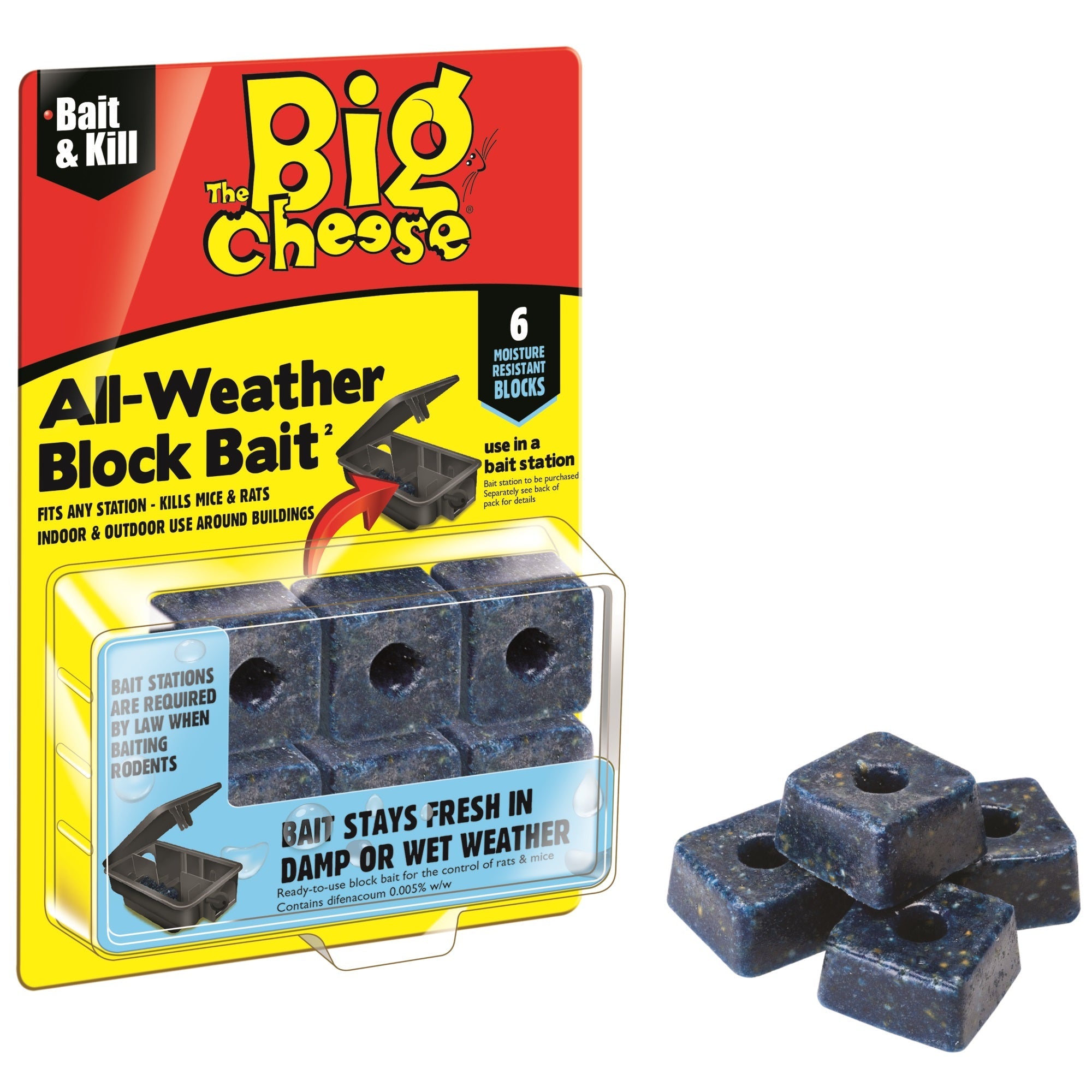The Big Cheese STV211 All Weather Block Bait - Pack of 6