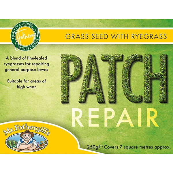 Mr. Fothergill's 29519 Patch Repair Grass Seed with Ryegrass 250g - Premium Grass Seed from Mr. Fothergill's Seeds Ltd - Just $3.95! Shop now at W Hurst & Son (IW) Ltd