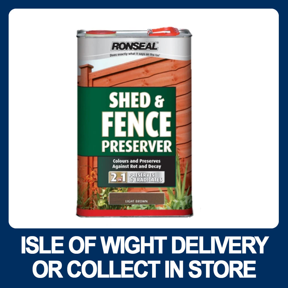 Ronseal Shed & Fence Wood Preservative 5 Litres - Premium Outdoor Wood Treatment from RONSEAL - Just $37.99! Shop now at W Hurst & Son (IW) Ltd