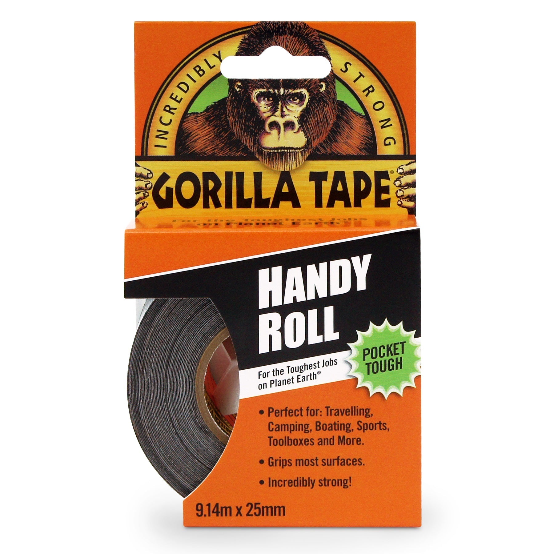 Gorilla Tape 3044401 Pocket Tough Handy Roll 9.14Mtr x 25mm - Premium All Purpose Tape from Gorilla Glue - Just $3.95! Shop now at W Hurst & Son (IW) Ltd