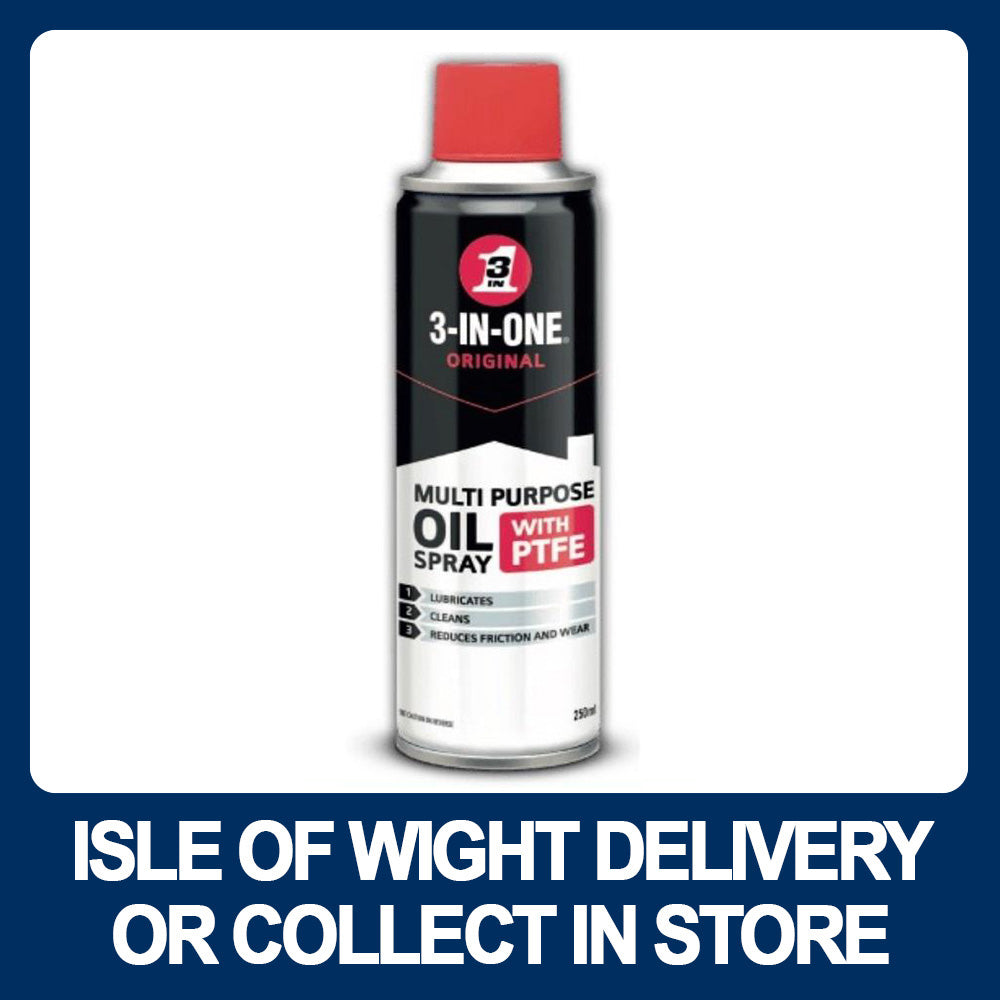 3-In-1 44212 Multi Purpose Oil with PTFE 250ml Aerosol - Premium Lubricants from WD40 Company Ltd - Just $5.20! Shop now at W Hurst & Son (IW) Ltd