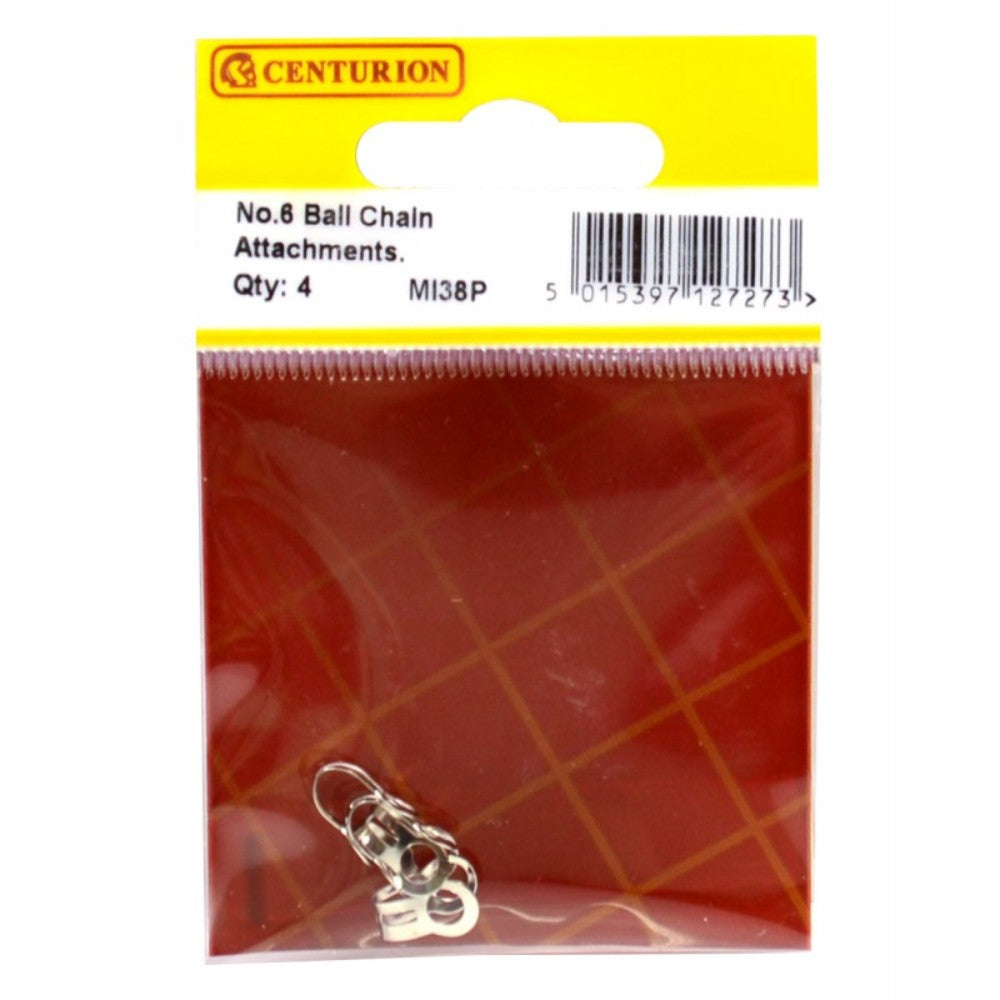 Centurion MI38P No. 6 Ball Chain Attachments - Nickel Plated - Pk 4 - Premium Plugs / Strainers from Centurion - Just $1.1! Shop now at W Hurst & Son (IW) Ltd