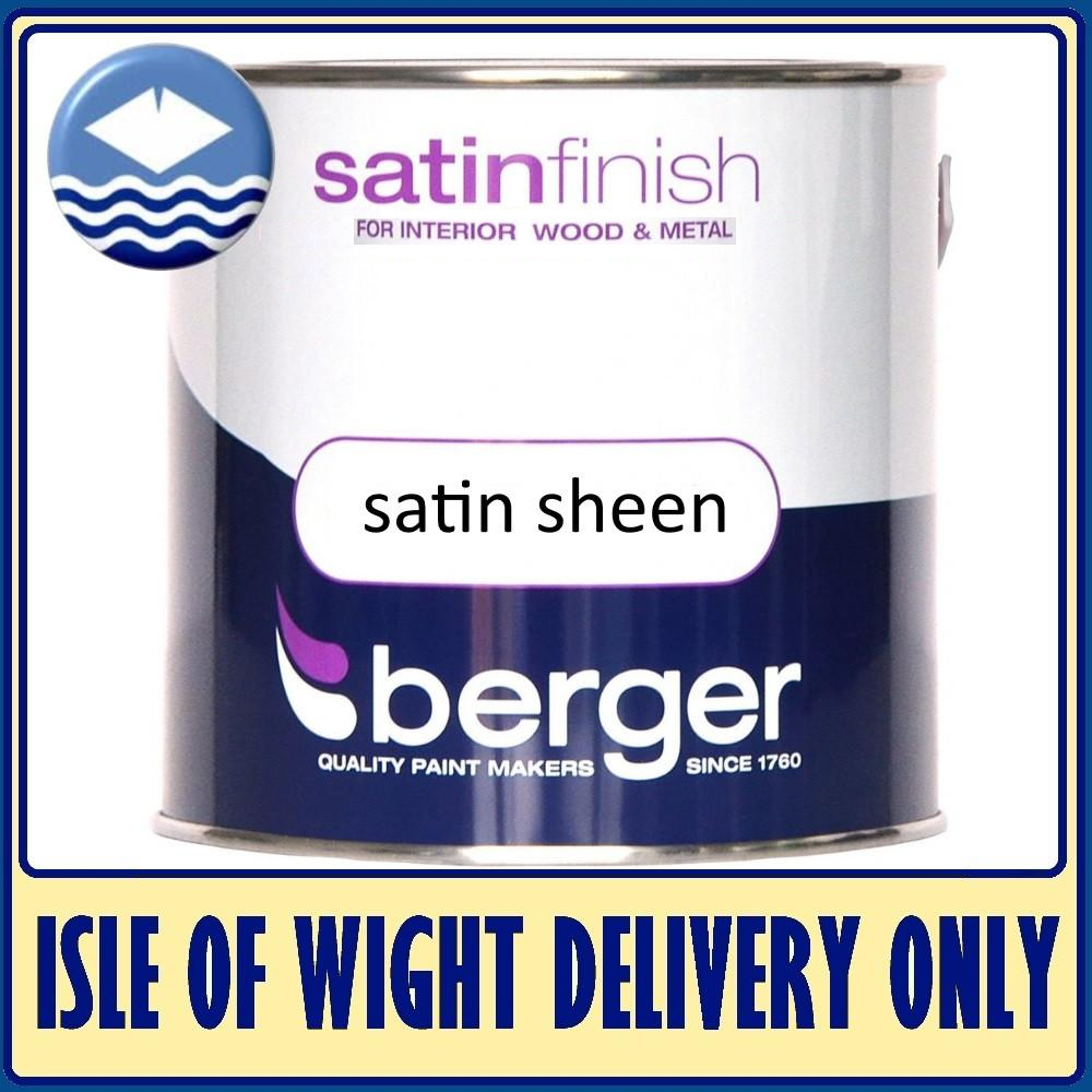 Berger Satin Sheen White - Various Sizes - Premium Satin from Berger - Just $9.95! Shop now at W Hurst & Son (IW) Ltd