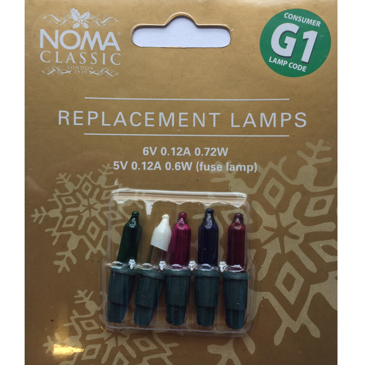Noma Classic 0344M Replacement Lamps - G1 Multicoloured - Premium Christmas Lights from Noma - Just $3.4! Shop now at W Hurst & Son (IW) Ltd