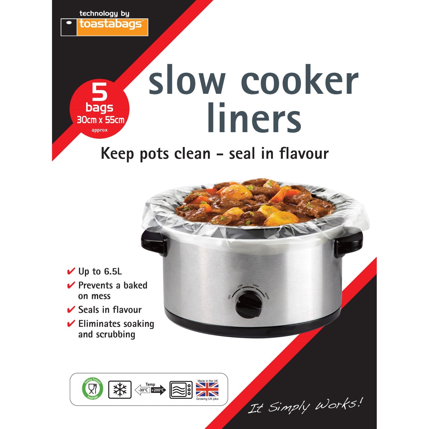 Planit SCL5PP Slow Cooker Liner Bags Pkt5 - Premium Specialist Tools / Utensils from Planit Products Ltd - Just $1.25! Shop now at W Hurst & Son (IW) Ltd