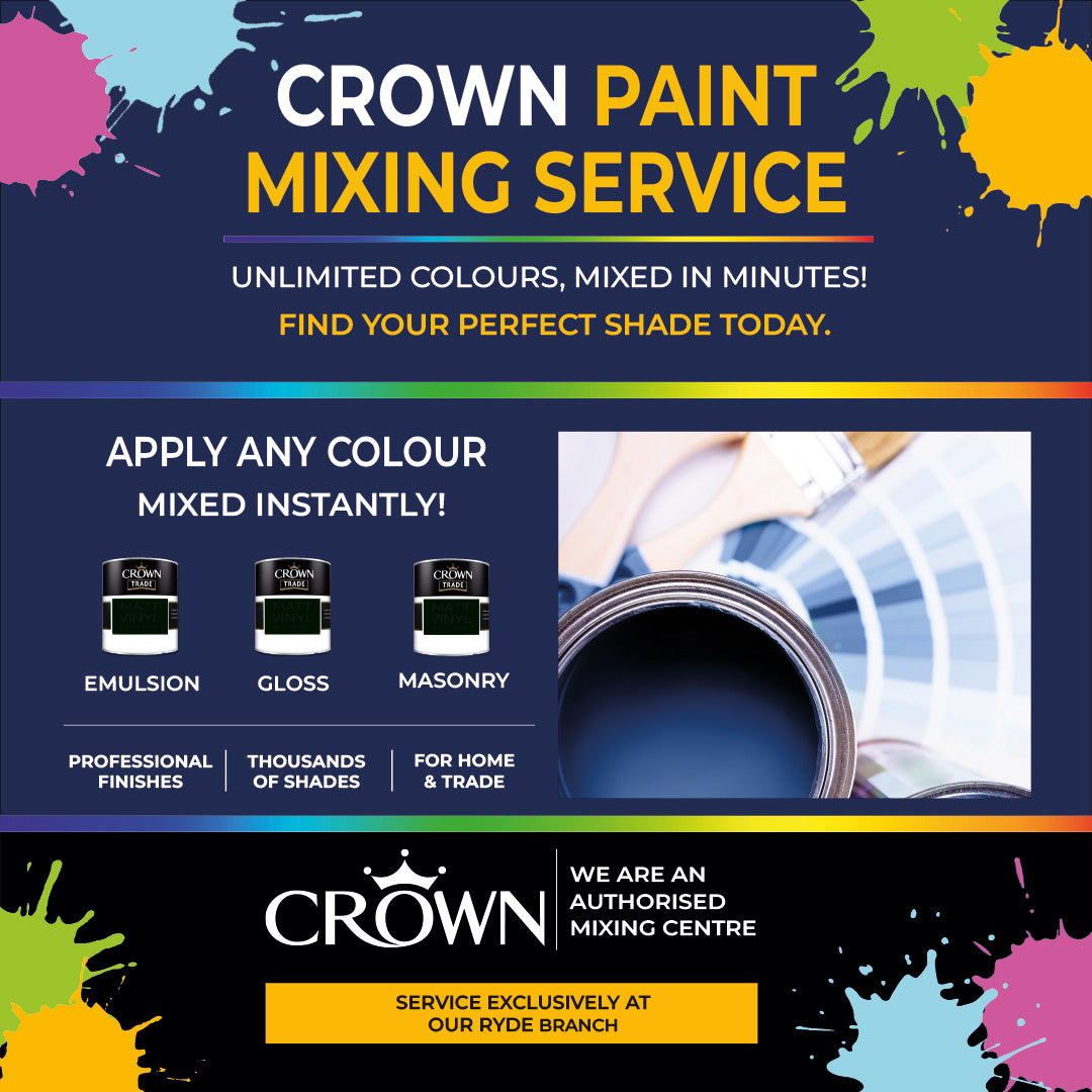 Crown Paint Mixing Service in Ryde | W Hurst &amp; Son Ltd