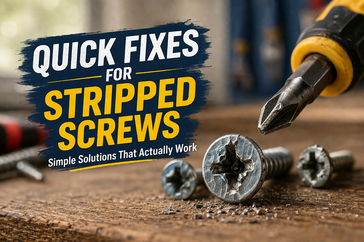 Quick Fixes for Stripped Screws (That Actually Work)