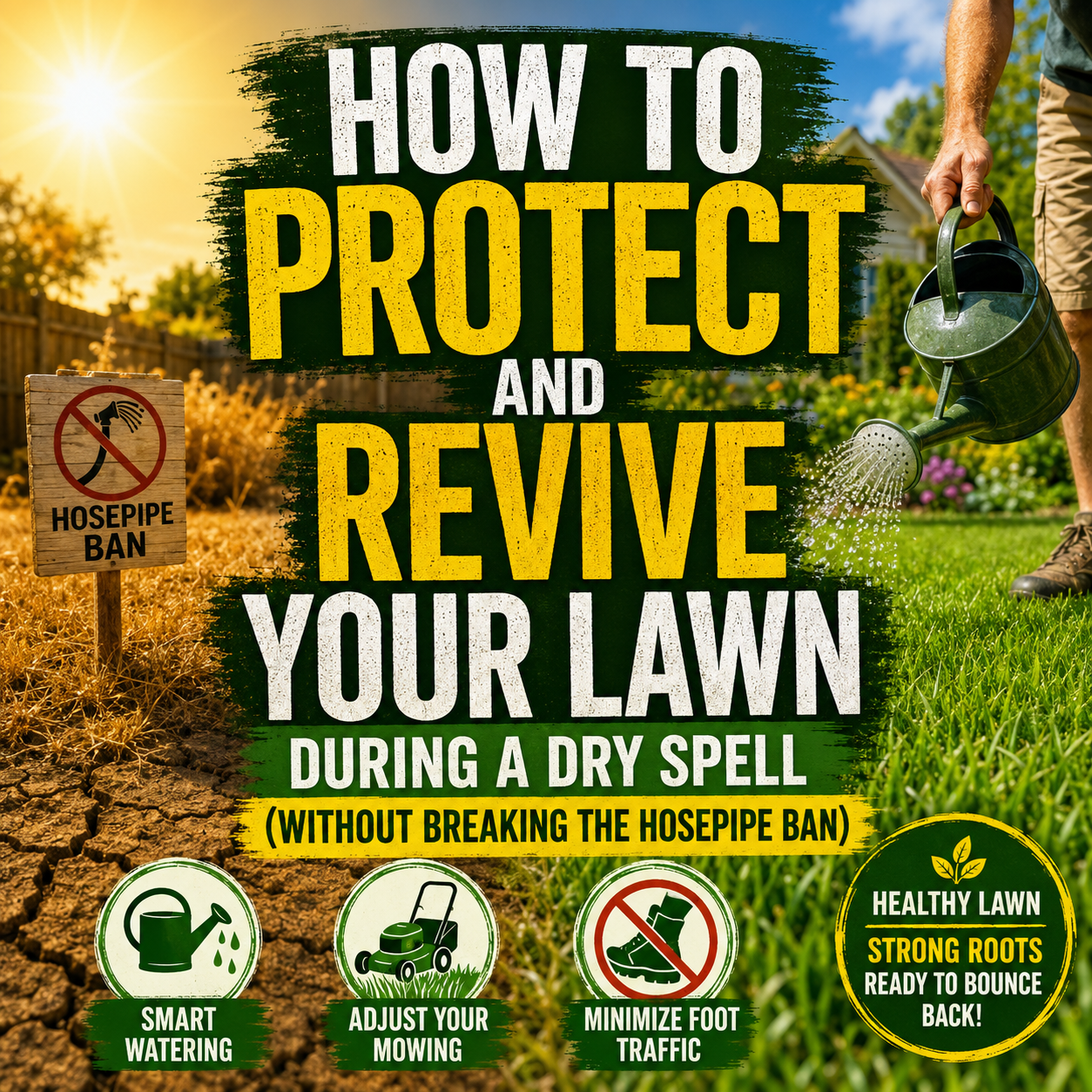 How to Keep Your Lawn Alive During a Dry Spell & Hosepipe Ban