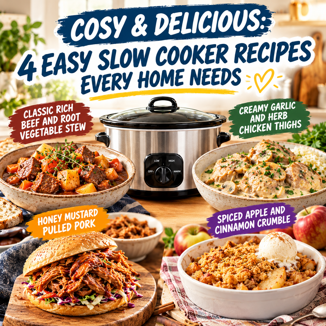 Cosy & Delicious: 4 Easy Slow Cooker Recipes Every Home Needs