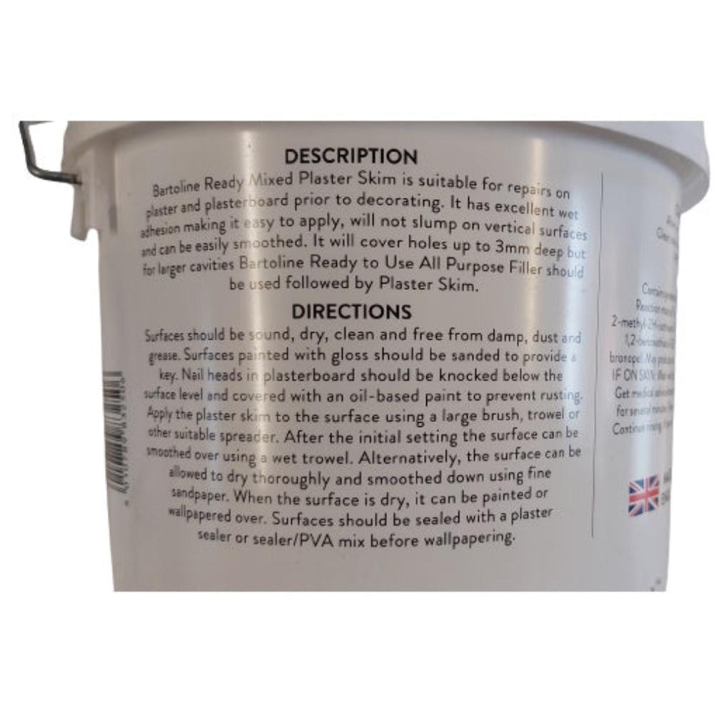 Bartoline Ready Mixed Plaster Skim & Repair – 2.5 Liters - 52832502 Fillers Bartoline Bartoline Brand_Bartoline Collections_Fillers / Sealants Decorating decorating supplies Fillers & Sealants Google Product Jul23 Mark.Williams Product Type_Fillers