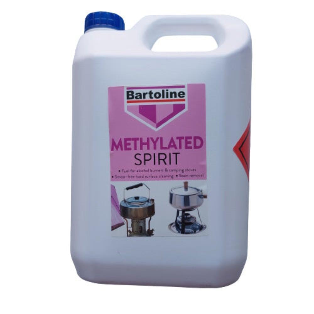 ** Bartoline 55590010 Methylated Spirit 5Ltr Surface Cleaners Bartoline Bartoline Brand_Bartoline Clean It Cleaning & Preparation Collections_White Spirit Etc. Decorating iowonly Jul23 Mark.Williams Not Google Product Type_Surface Cleaners White Spirit Etc.