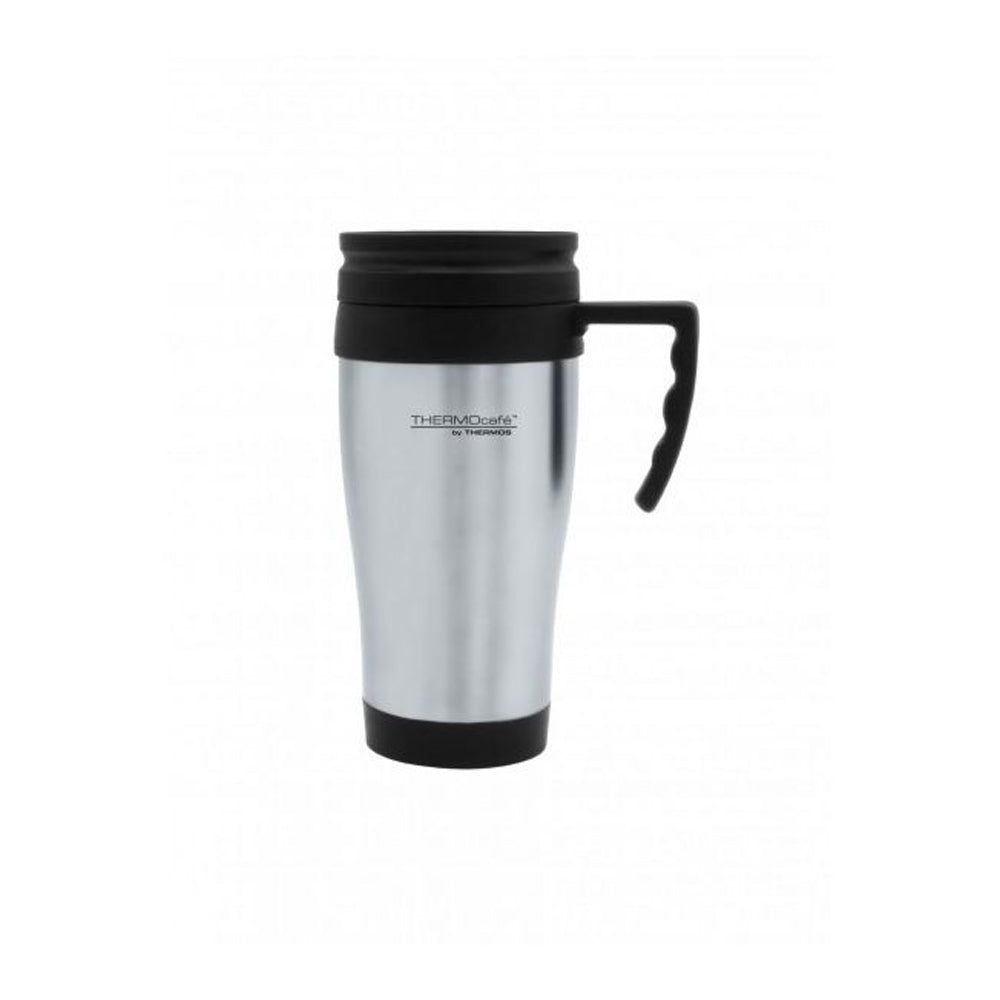 Thermocafe 2001 Steel Travel Mug 400ml - 171710 Mugs Thermos Ltd (UK) Brand_Thermos CarlR Collections_Mugs Cups and Saucers Collections_Picnicware Jul25 Mugs Mugs Cups & Saucers Picnicware Product Type_Picnic Dining Product Type_Single Mugs Product Type_Travel Mugs Thermos