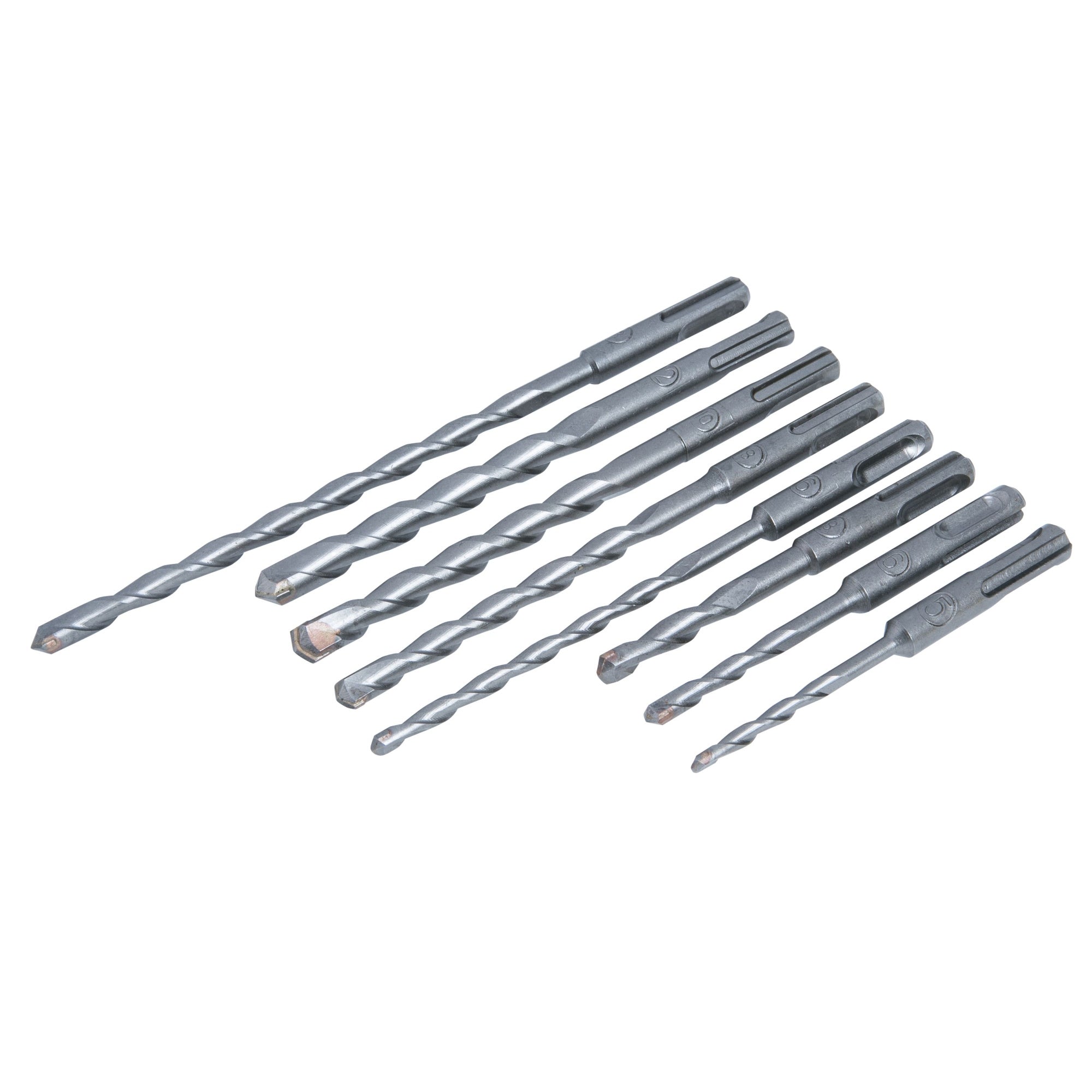 Blue Spot 20168 8 PCE SDS Plus Drill Bit Set (5-12mm) Drill Bit Sets BLue spot Blue Spot Brand_Blue Spot Collections_Power Tools Accessories Drill Bits Google Product Power Tools Power Tools Accessories Product Type_Drill Bit Sets Product Type_Drill Bits SDS Tools