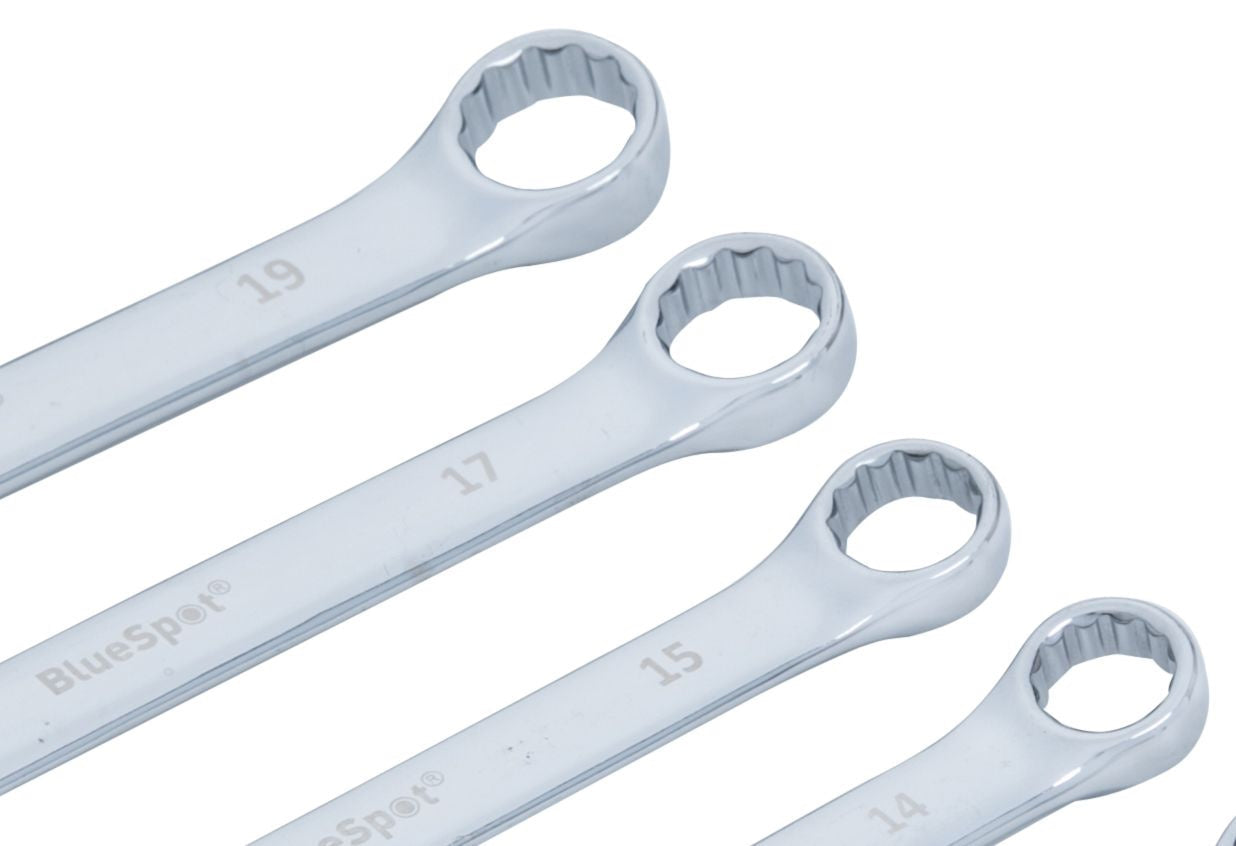 BlueSpot 04111 11 PCE Metric Combination Spanner Set (6-19mm) Combination Spanners BLue spot Blue Spot Brand_Blue Spot Collections_Sockets and Spanners Google Product Hand tools Product Type_Combination Spanners Sockets & Spanners Sockets and Spanners Spanners & Sockets Tools