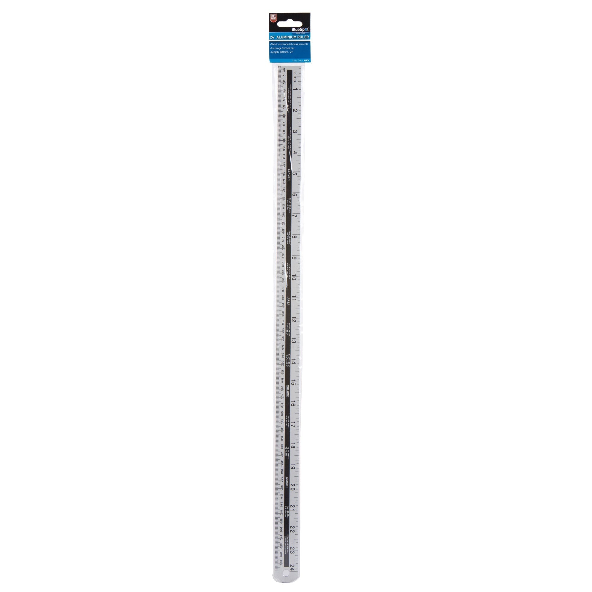 BlueSpot 33934 600mm (24") Aluminium Ruler - Premium Rules from Blue Spot - Just $3.6! Shop now at W Hurst & Son (IW) Ltd