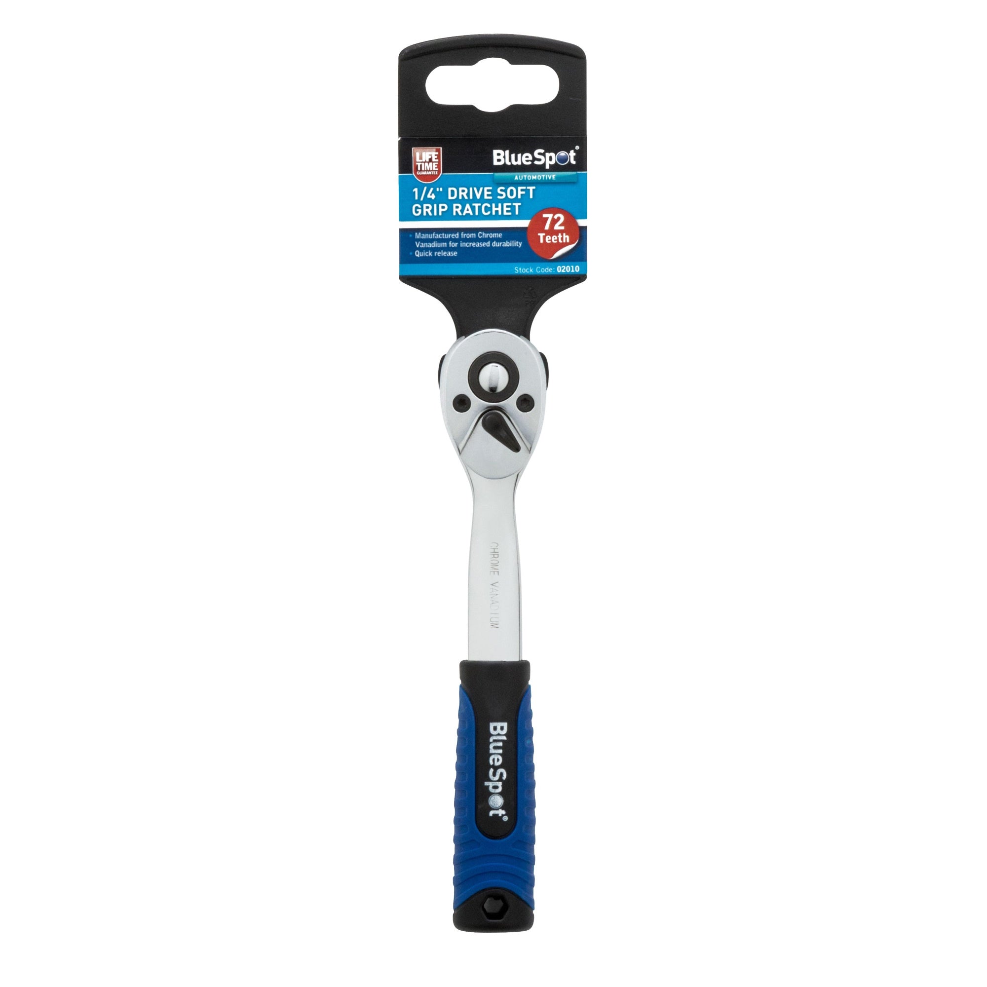 BlueSpot 02010 1/4" 72 Tooth Soft Grip Ratchet - Premium 1/4" drive Sockets from Blue Spot - Just $8.95! Shop now at W Hurst & Son (IW) Ltd