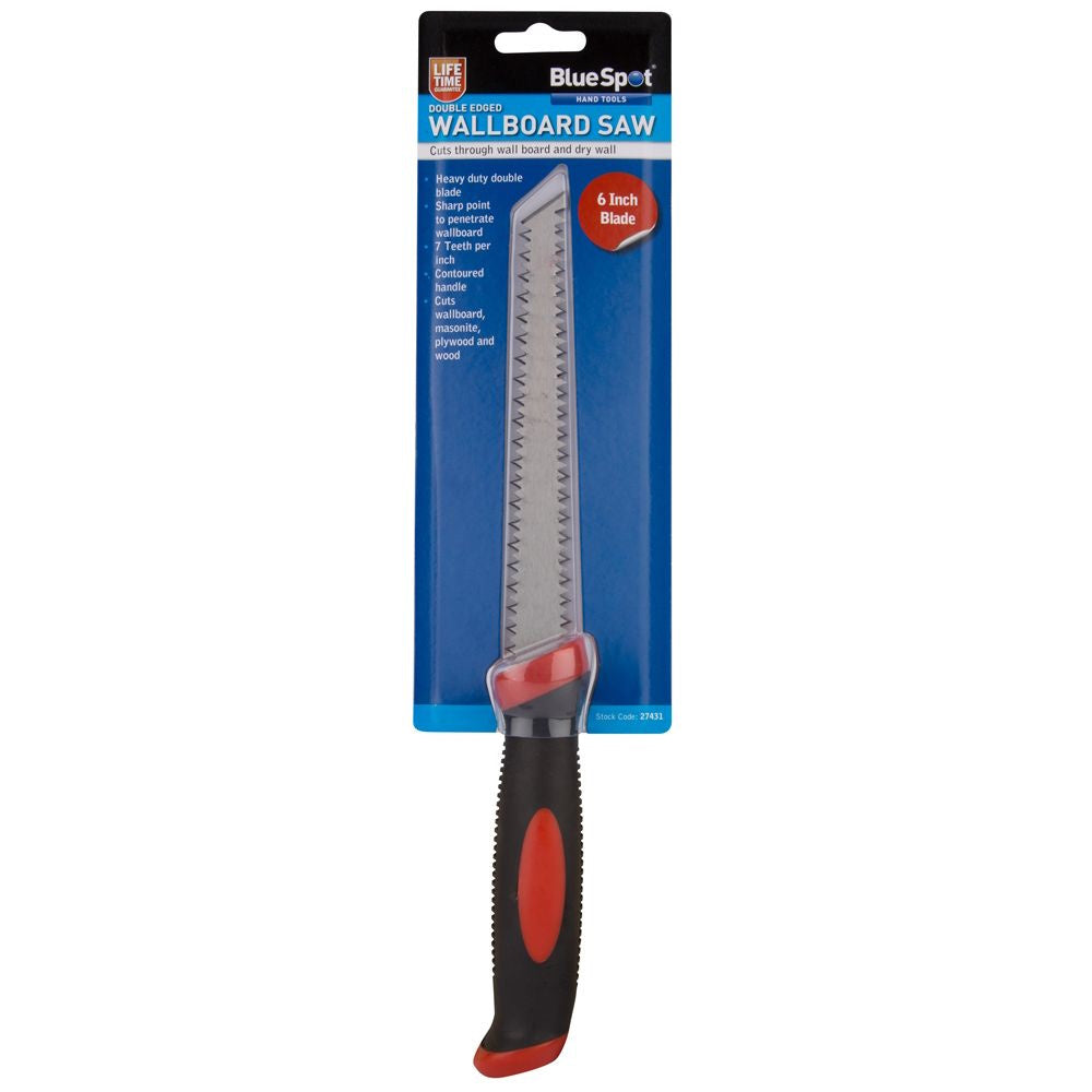 ** BlueSpot 27431 Double Edge Wallboard Saw 6" Pad / Jab Saws Blue Spot Blue Spot Brand_Blue Spot Collections_Saws / Knives Hand tools iowonly Mark.Williams MAY23 Not Google Product Type_Pad / Jab Saws Saws & Knives Tools