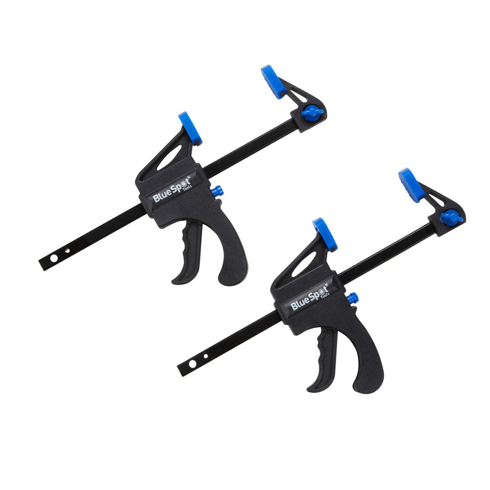 Blue Spot Tools 10025 Professional 4" Ratchet Speed Clamp &amp; Spreader Clamps Blue Spot Tools Blue Spot Blue Spot Tools Bluespot Brand_Blue Spot CarlR Collections_Vices / Clamps Feb25 Product Type_Clamps Vices & Clamps