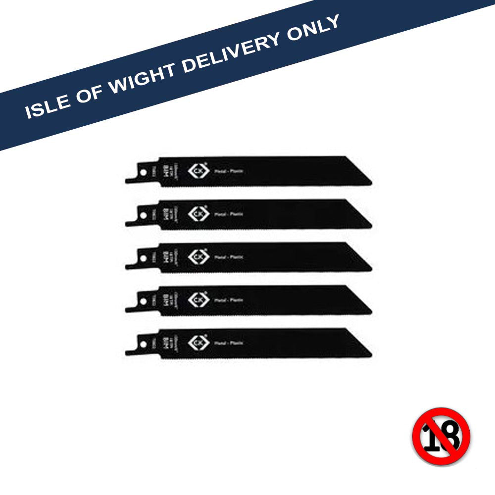 ** 150mm T0822 18TPI BIM Reciprocating Saw Blades, 5 Pack Reciprocating Saw Blades Carl Kammerling International Ltd (N age restricted CarlR Dec24 iowonly Product Type_Reciprocating Saw Blades Saw