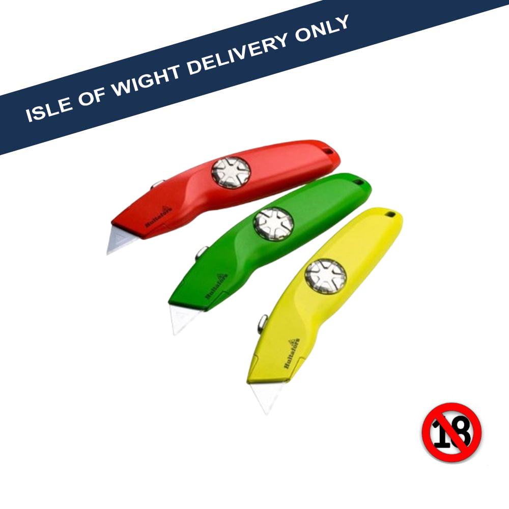 ** Hultafors Retractable Hi-Vis Knife Pkt1 - Various Colours Knives Hultafors age restricted Google Product Hultafors iowonly knife Product Type_Knives Restricted Saws & Knives Toolbank tools & ironmongery XMS19