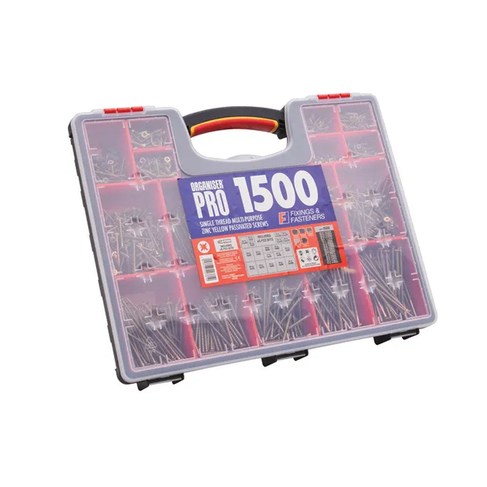 Forgefix 1500 Piece Multi-Purpose Screw Organiser - XMS25SCREWS Screws Toolbank Ltd (NMBS) Brand_Forgefix Ltd CarlR Collections_Other Screws Collections_Woodscrews Forgefix Oct25 Other Screws Product Type_Screws Screws Screws & Nails Toolbank Woodscrews XMS25