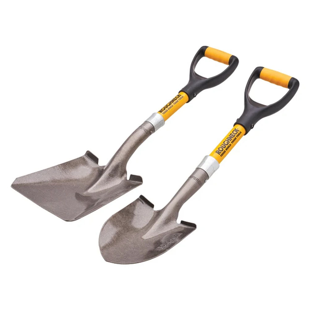 Roughneck Bulk & Round Micro Shovel Twin Pack - XMS25SHOVEL Spades / Shovels Toolbank Ltd (NMBS) Brand_Roughneck CarlR Collections_Spades / Digging Tools Garden Garden Tools Gardening Oct25 Product Type_Spades / Shovels Roughneck shovel Spades & Digging Tools Toolbank XMS25