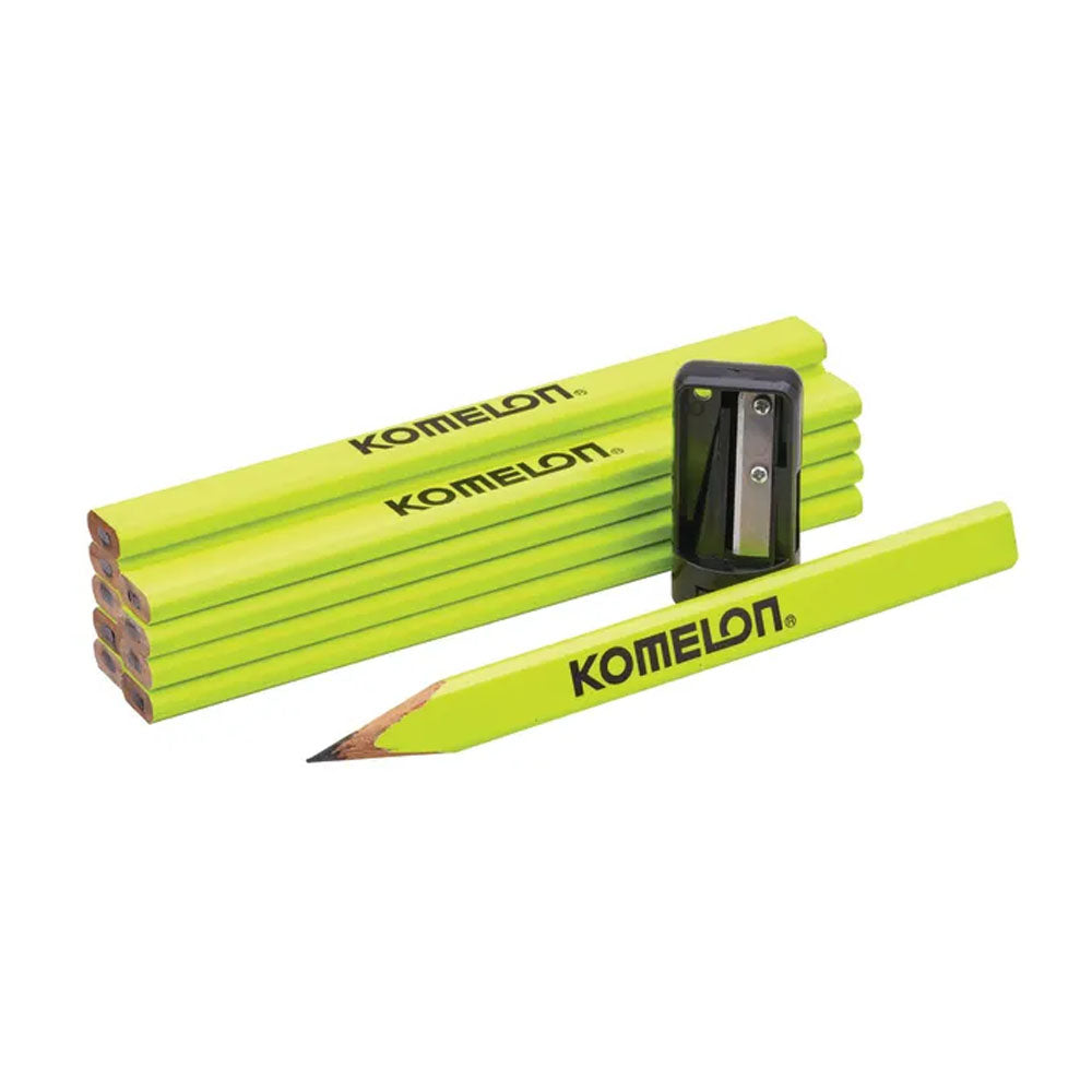Komelon Carpenters Pencils & Sharpener Set - XMS25PENCILS Pencils / Markers Toolbank Ltd (NMBS) CarlR Collections_Pencils / Markers Oct25 Pencils & Markers Product Type_Pencils / Markers Toolbank XMS25