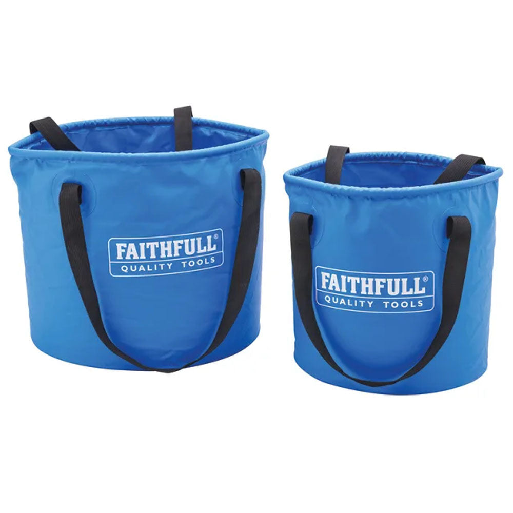 Faithfull 12L & 20L Collapsible Bucket Pack - XMS25BUCKET Bucket Toolbank Ltd (NMBS) Brand_Faithfull bucket CarlR Faithfull Garden Garden Tidying Gardening Greenhouse & Garden Home & Garden Oct25 Sundry Home & Garden Toolbank XMS25